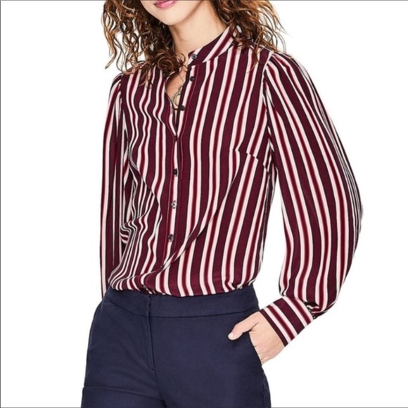 Boden Tops - NEW Boden | Silk Blouson Sleeve Stripe Blouse 18